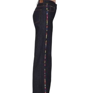 NWT Ralph Lauren Polo Dark Wash Embroidered Flare Jeans